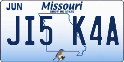 MO license plate JI5K4A