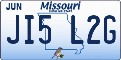 MO license plate JI5L2G