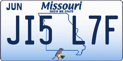 MO license plate JI5L7F