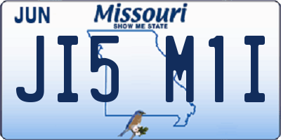 MO license plate JI5M1I