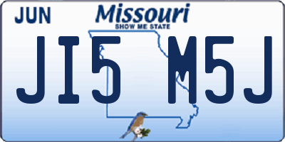 MO license plate JI5M5J