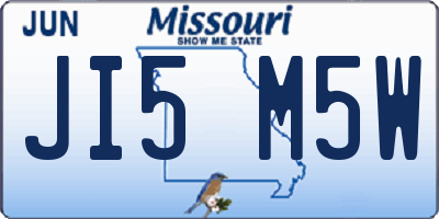 MO license plate JI5M5W
