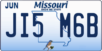 MO license plate JI5M6B