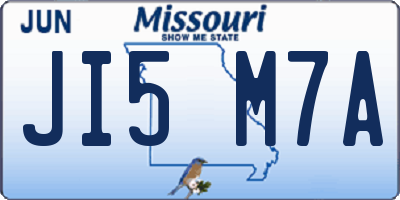 MO license plate JI5M7A