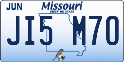 MO license plate JI5M7O