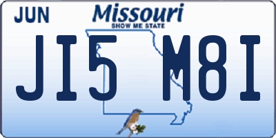 MO license plate JI5M8I