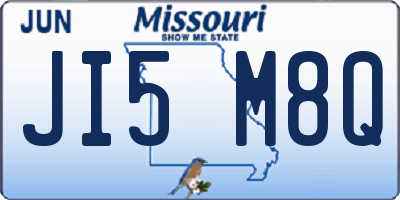 MO license plate JI5M8Q