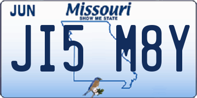 MO license plate JI5M8Y
