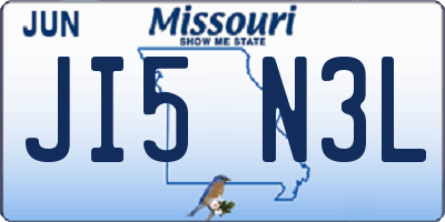 MO license plate JI5N3L