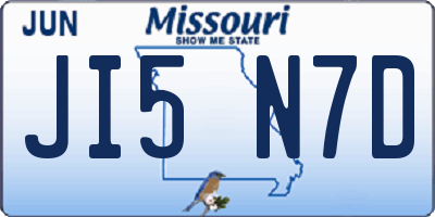 MO license plate JI5N7D