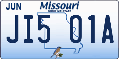MO license plate JI5O1A