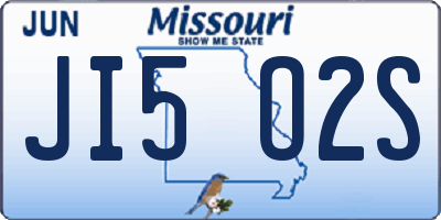 MO license plate JI5O2S