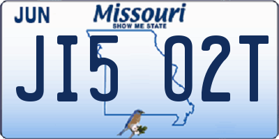 MO license plate JI5O2T
