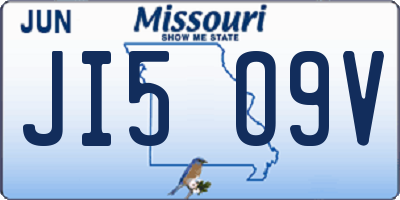 MO license plate JI5O9V