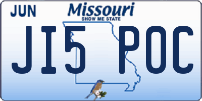 MO license plate JI5P0C