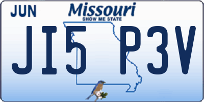 MO license plate JI5P3V