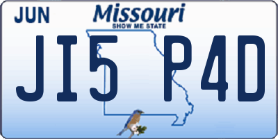 MO license plate JI5P4D