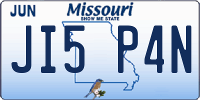MO license plate JI5P4N