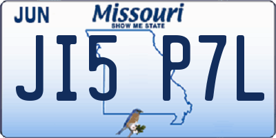 MO license plate JI5P7L