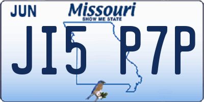 MO license plate JI5P7P
