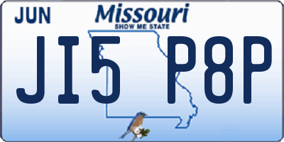 MO license plate JI5P8P