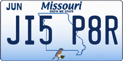 MO license plate JI5P8R