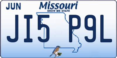 MO license plate JI5P9L