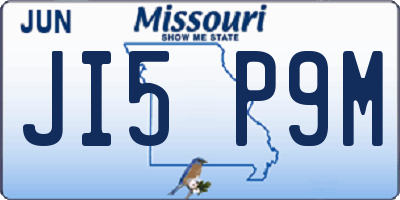 MO license plate JI5P9M