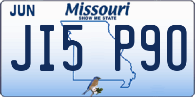 MO license plate JI5P9O