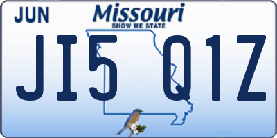MO license plate JI5Q1Z