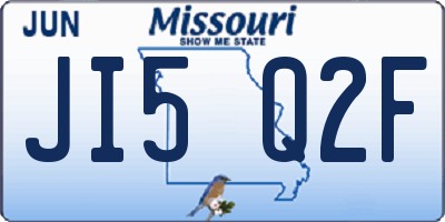 MO license plate JI5Q2F