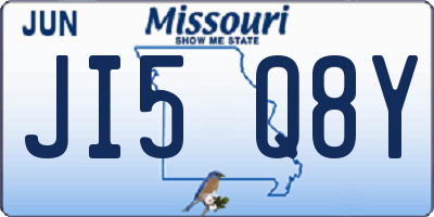 MO license plate JI5Q8Y