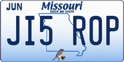 MO license plate JI5R0P