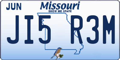 MO license plate JI5R3M