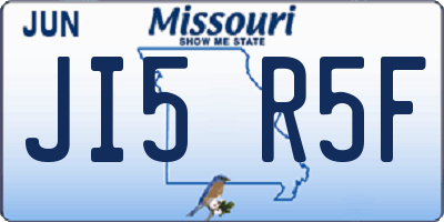 MO license plate JI5R5F