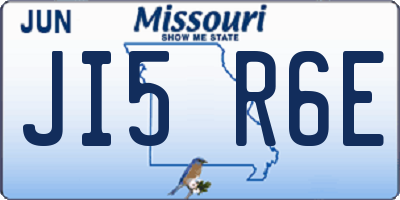 MO license plate JI5R6E