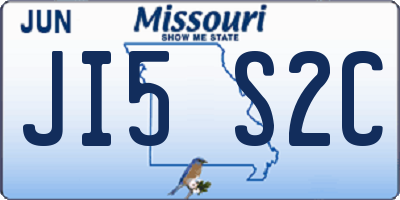 MO license plate JI5S2C