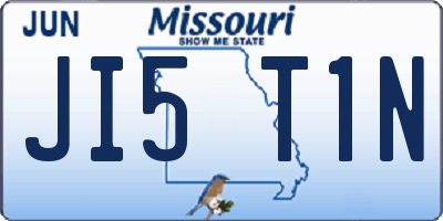 MO license plate JI5T1N
