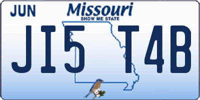 MO license plate JI5T4B