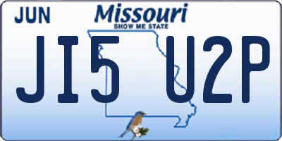 MO license plate JI5U2P