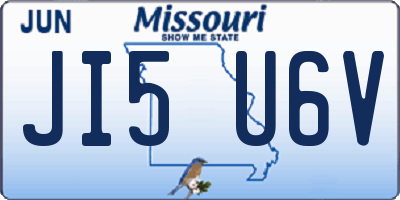 MO license plate JI5U6V