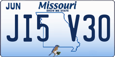 MO license plate JI5V3O
