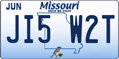 MO license plate JI5W2T