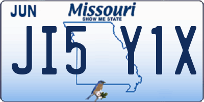 MO license plate JI5Y1X