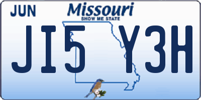 MO license plate JI5Y3H