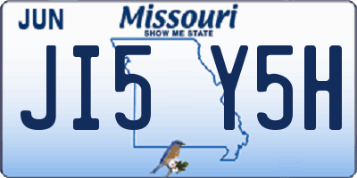 MO license plate JI5Y5H