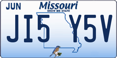 MO license plate JI5Y5V