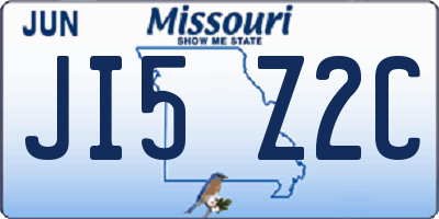 MO license plate JI5Z2C