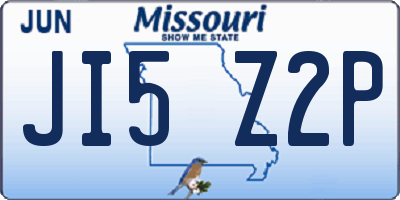 MO license plate JI5Z2P