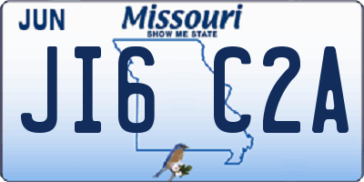 MO license plate JI6C2A